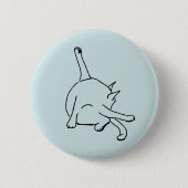 Grappige kat humor ronde button 5,7 cm (Voorkant)
