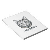Grappige Kat Ibuprofen Vintage Gravure Ontwerp_1 Notitieblok (Schuin)