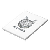 Grappige Kat Ibuprofen Vintage Gravure Ontwerp_1 Notitieblok (Linkerzijde)