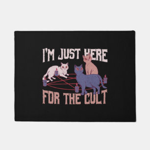 Grappige kat Ik ben hier voor het cult occulte ges Deurmat