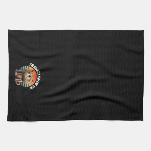 Grappige kat Ik ben stil oordelen u hand Theedoek (Horizontaal)