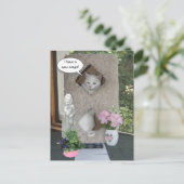 Grappige kat / Ik ben verhuisd / Nieuw adres Aankondigingskaart (Staand voorkant)