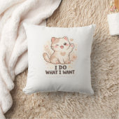 Grappige kat ik doe wat ik wil Mooie kat Kussen (Deken)