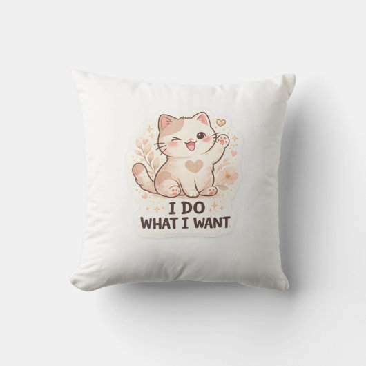 Grappige kat ik doe wat ik wil Mooie kat Kussen (Voorkant)