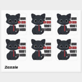 Grappige Kat Ik Heb Geen Ideet Wat Ik Aan Het Doen Vierkante Sticker (Vel)
