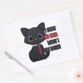 Grappige Kat Ik Heb Geen Ideet Wat Ik Aan Het Doen Vierkante Sticker (Envelop)