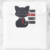Grappige Kat Ik Heb Geen Ideet Wat Ik Aan Het Doen Vierkante Sticker (Tas)