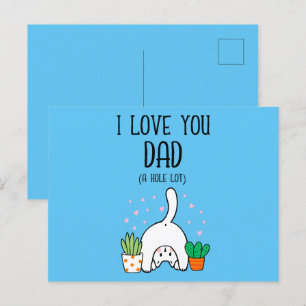 Grappige Kat Ik Hou Een Heel Groot Gat Van Je Papa Briefkaart