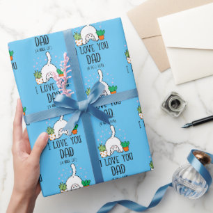 Grappige Kat Ik Hou Een Heel Groot Gat Van Je Papa Cadeaupapier