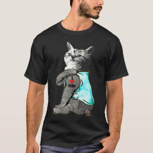 Grappige Kat Ik Hou Van Moeder Tatoeage Kittens Li T-shirt