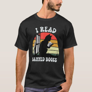 Grappige Kat Ik Lees Verboden Boeken Boekenwurmen T-shirt