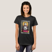 Grappige Kat Ik Overwin Jou Schone Kattenbak Kat T-shirt (Voorkant volledig)