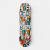 Grappige kat illustraties persoonlijk skateboard (Voorkant)
