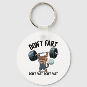 Grappige kat in de fitness gym - Niet Laten een Sc Sleutelhanger