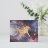 Grappige kat in de ruimte Galaxy Worm Hole Briefkaart (Staand voorkant)