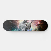 Grappige kat in de ruimte persoonlijk skateboard (Horizontaal)