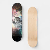 Grappige kat in de ruimte persoonlijk skateboard (Voorkant)