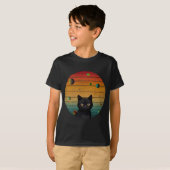 Grappige  kat in de ruimte t-shirt (Voorkant volledig)