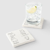 Grappige kat in Deux Trois Stenen Onderzetter (Zijkant)