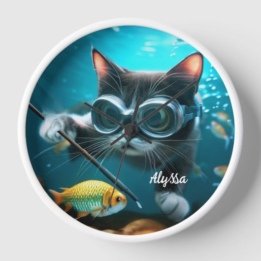 Grappige Kat in het Aquarium (Voorkant)