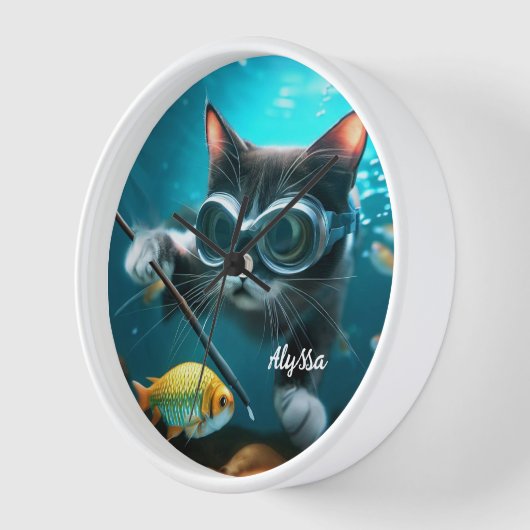 Grappige Kat in het Aquarium (Hoek)