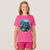 Grappige Kat in het Aquarium T-shirt (Voorkant volledig)