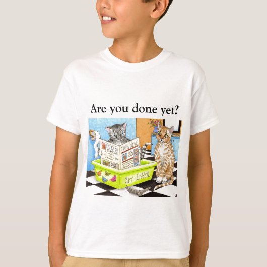 Grappige Kat in nest 464 t-shirt (Voorkant)