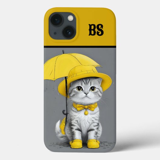 Grappige kat in regenlaarzen - Humor Case-Mate iPhone Case (Achterkant)