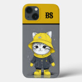 Grappige kat in regenlaarzen - Humor Case-Mate iPhone Case (Achterkant)