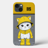 Grappige kat in regenlaarzen - Humor Case-Mate iPhone Case (Achterkant)