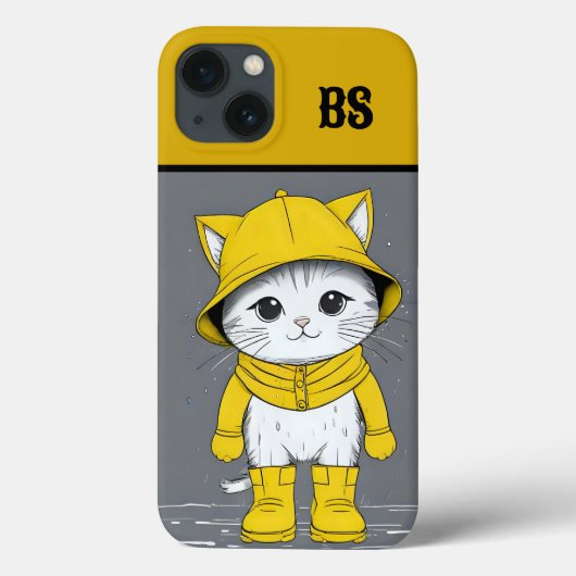 Grappige kat in regenlaarzen - Humor Case-Mate iPhone Case (Achterkant)