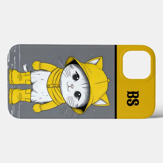 Grappige kat in regenlaarzen - Humor Case-Mate iPhone Case (Achterkant (horizontaal))