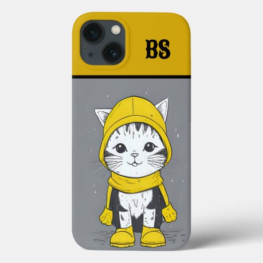 Grappige kat in regenlaarzen - Humor Case-Mate iPhone Case (Achterkant)