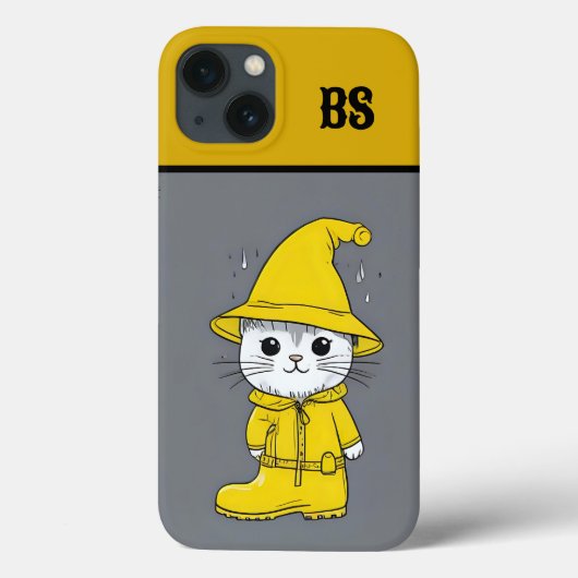 Grappige kat in regenlaarzen - Humor Case-Mate iPhone Case (Achterkant)