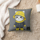 Grappige kat in regenlaarzen - Humor Kussen (Deken)