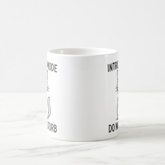 Grappige kat introvert modus niet de Mok verstoren (Center)