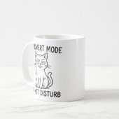 Grappige Kat Introvert Modus Niet Storen Mok (Voorkant links)