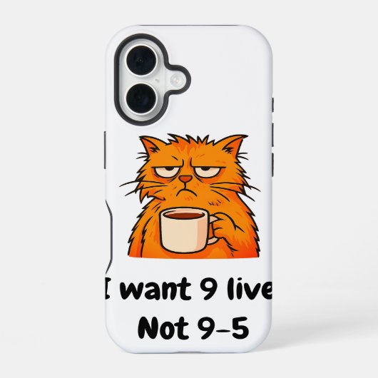 Grappige Kat iPhone 16 Hoesje (Achterkant)