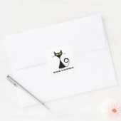 Grappige kat "Je moet me katten zijn" Vierkante Sticker (Envelop)