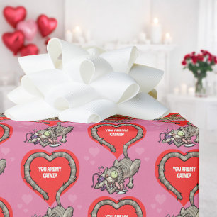Grappige Kat Jij Bent Mijn Katnip Valentijnskaart Cadeaupapier