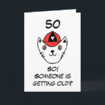 Grappige kat Joke Snarky Sister 50ste verjaardag Kaart<br><div class="desc">Grappige Cat Joke Snarky Sister 50th Birthday, een grappig ontwerp bedoeld voor elke zus op haar verjaardag. Als u op zoek bent naar een aantal grappige zus verjaardagskaarten, kat zus verjaardagskaarten of vijftigste zus verjaardagskaarten, dit is wat je nodig hebt. Het ontwerp is voorzien van een eenvoudige en grappige kat...</div>