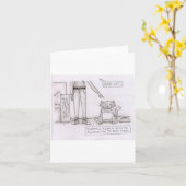 grappige kat kaart (Gele Bloem)