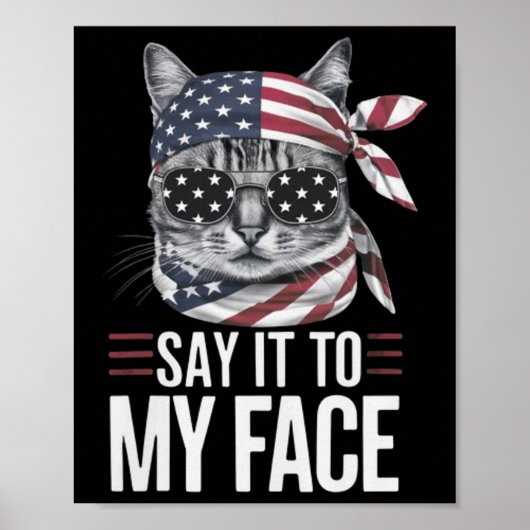 Grappige kat Kamala Harris 2024 zeg het tegen mijn Poster (Voorkant)