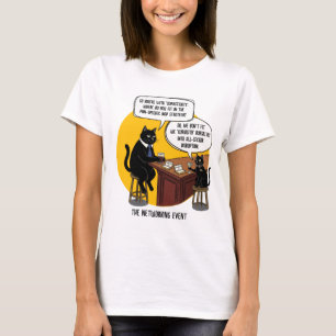 Grappige kat kantoor humor netwerkevenement meme c t-shirt