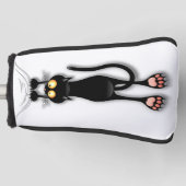 Grappige kat Karakter krabt aan Stof Golfheadcover (Voorkant)