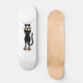 Grappige kat Karakter krabt aan Stof Persoonlijk Skateboard (Voorkant)