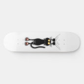 Grappige kat Karakter krabt aan Stof Persoonlijk Skateboard (Horizontaal)