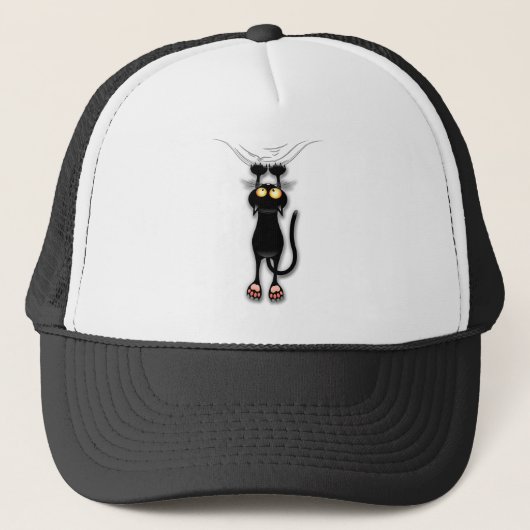 Grappige kat Karakter krabt aan Stof Trucker Pet (Voorkant)
