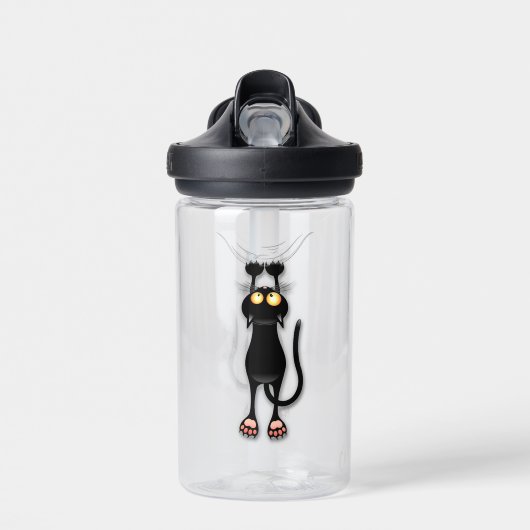 Grappige kat Karakter krabt aan Stof Waterfles (Voorkant)