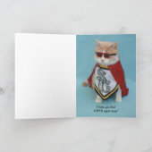 Grappige kat/Kat in cast Kaart (Binnen)
